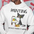 Painting Because Murder Is Wrong Cat Hoodie Unique Gifts