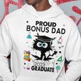 Proud Bonus Dad Of A Class Of 2023 Graduate Funny Black Cat Hoodie Unique Gifts