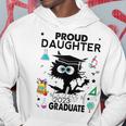 Proud Daughter Of A Class Of 2023 Graduate Funny Black Cat Hoodie Unique Gifts