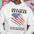 Proud Female Veteran Gift For Independence Day Hoodie Unique Gifts
