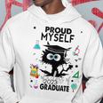 Proud Myself Of A Class Of 2023 Graduate Funny Black Cat Hoodie Unique Gifts