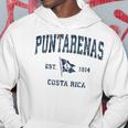 Puntarenas Vintage Sports Navy Boat Anchor Flag Hoodie Unique Gifts