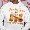 Real Estate Halloween Pumpkin Spice And Real Estate Advice Hoodie Unique Gifts
