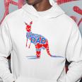 Red Heart Love Blue Dad - Cute Kangaroo Daddy Fathers Day Hoodie Unique Gifts