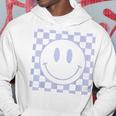 Retro Smile Face Vintage Checkered Pattern 70S Happy Face Hoodie Unique Gifts