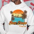 San Diego Beach Summer Vacation Sunset Palm Trees San Diego Funny Gifts Hoodie Unique Gifts