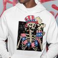 Skeleton American Flag Happy Independence Day Hoodie Unique Gifts
