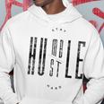 Stay Humble & Hustle Hard Quote Black Text Hoodie Unique Gifts