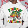 Steppin Into Junenth Like My Ancestors Shoes Hoodie Funny Gifts