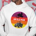 Never Underestimate An Old Man With A Snowmobile Tractor Hoodie Funny Gifts