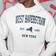 West Haverstraw New York Ny Vintage Sports Navy Print Hoodie Unique Gifts