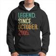 18 Years Old Legend Since October 2005 18Th Birthday Hoodie