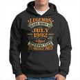 30Th Birthday Gift Legends Born In July 1992 30 Years Old 30Th Birthday Funny Gifts Hoodie