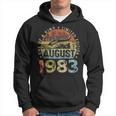 40 Years Old Made In 1983 Vintage August 1983 40Th Birthday Hoodie