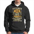 65Th Birthday Decoration October 1958 65 Years Old Hoodie