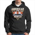 American Flag Vintage Muscle Car Hot Rod And Muscle Car Hoodie