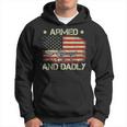 Armed And Dadly Funny Dadly Fathers Day Hoodie