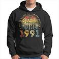 Awesome Since June 1991 Vintage 32Nd Birthday Party Retro Hoodie
