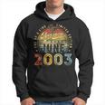 Awesome Since June 2003 Vintage 20Th Birthday Party Retro Hoodie