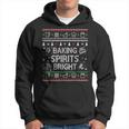 Baking Spirits Bright Ugly Christmas Sweater Holiday Bakers Hoodie