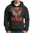 I Beat People With Stick Snooker Pool Billiards Player Hoodie