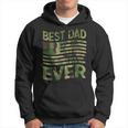 Best Dad Ever Fathers Day Gift American Flag Military Camo Hoodie