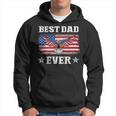 Best Dad Ever With Us American Flag Fathers Day Eagle Hoodie
