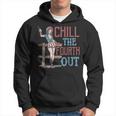 Chill The Fourth Out Retro Western Cowgirl Happy 4Th Of July Hoodie