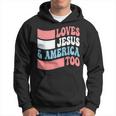 Christian Loves Jesus And America Too 4Th Of July Hoodie