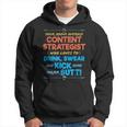Content Strategist Job Drink & Swear Humor Joke Hoodie