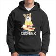 Corgeek Cute Corgi Geek Dog Pun Bookworm Bookish Reader Joke Hoodie