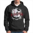 Dad Of Both Baseball Soccer Dad Of Ballers Fathers Day Men Hoodie