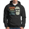Dads With Beards Are Better Vintage Funny Fathers Day Joke Hoodie