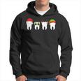 Dentist Christmas Tooth Dental With Xmas Hats Hoodie