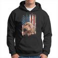 Distressed Goldendoodle American Flag Patriotic Dog Hoodie