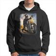 Doberman Dog Riding Chopper Motorcycle Hoodie