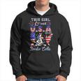 Dog Border Collie This Girl Loves Usa And Her Dog Border Collie 4Th Of July Hoodie