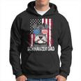 Dog Dad Fathers Day Gift Mini Schnauzer Usa Flag 4Th Of July Hoodie