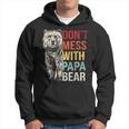 Dont Mess With Papa Bear Vintage Retro Hoodie