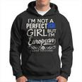 European Union Flag Girl European Pride Souvenir Funny Hoodie