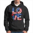 Funny 4Th Of July Love Donut Patriotic American Flag Usa Hoodie