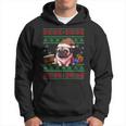 Dog Lovers Cute Pug Santa Hat Ugly Christmas Sweater Hoodie