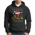 Irish Setter Dog Santa Hat Ugly Christmas Sweater Hoodie