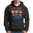 Funny Just Here For The Tacos American 4Th Of July Tacos Funny Gifts Hoodie