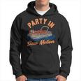 Funny Pontoon Boating Party In Slow Motion Boating Funny Gifts Hoodie