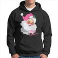 Vintage Pink Santa Claus Pink Christmas Hoodie