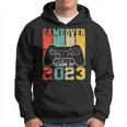 Game Over Class Of 2023 Video Games Vintage Graduation Gamer Hoodie