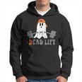 Ghost Dead Lift Halloween Ghost Gym Graphic Pocket Hoodie