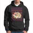 Hedgehog Christmas Lights Ugly Sweater Goat Lover Hoodie