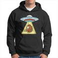 Hedgehog Playing Bagpipe Ufo Abduction Hoodie